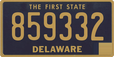 DE license plate 859332