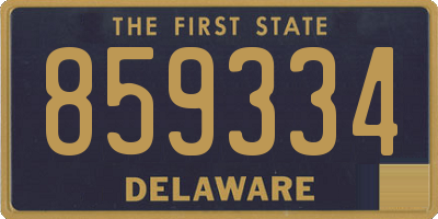 DE license plate 859334