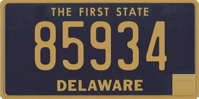 DE license plate 85934