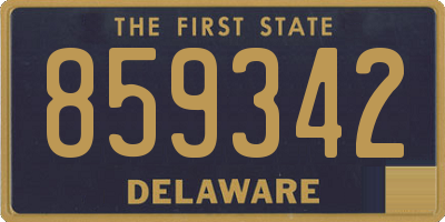 DE license plate 859342