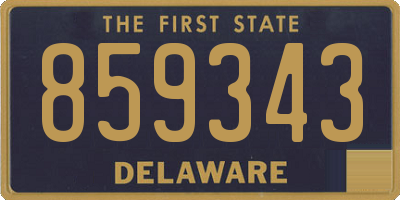 DE license plate 859343