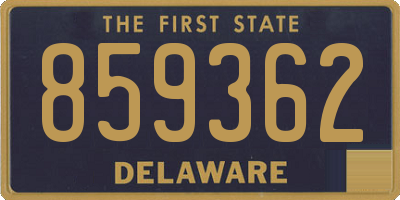 DE license plate 859362