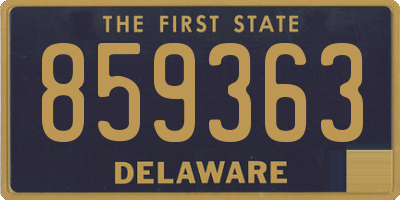 DE license plate 859363