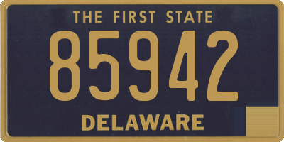 DE license plate 85942