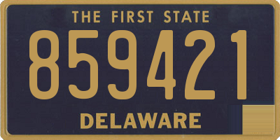 DE license plate 859421