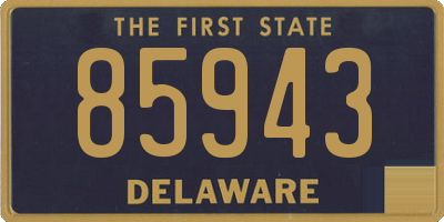 DE license plate 85943