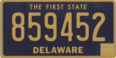 DE license plate 859452
