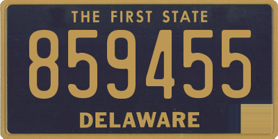 DE license plate 859455