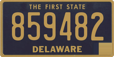 DE license plate 859482