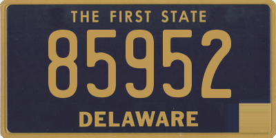 DE license plate 85952