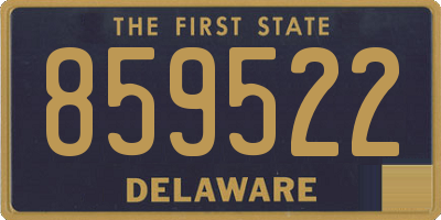 DE license plate 859522
