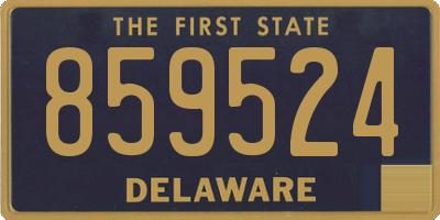 DE license plate 859524
