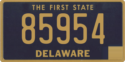 DE license plate 85954