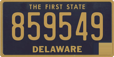 DE license plate 859549