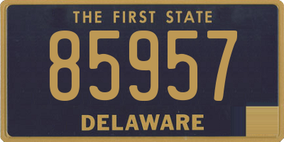 DE license plate 85957