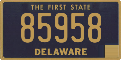 DE license plate 85958