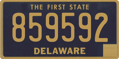 DE license plate 859592