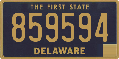DE license plate 859594