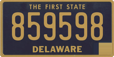 DE license plate 859598