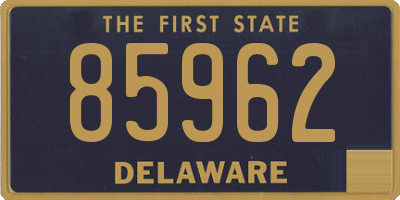 DE license plate 85962