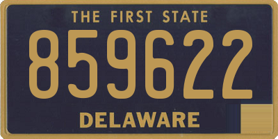 DE license plate 859622