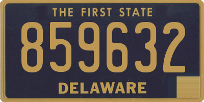 DE license plate 859632