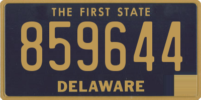 DE license plate 859644