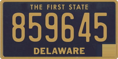 DE license plate 859645