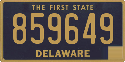 DE license plate 859649