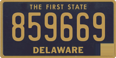 DE license plate 859669