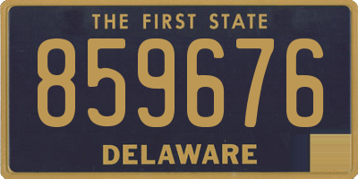 DE license plate 859676