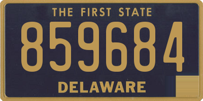 DE license plate 859684