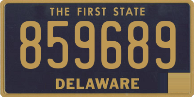 DE license plate 859689