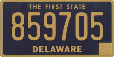 DE license plate 859705