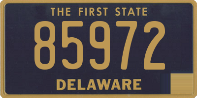 DE license plate 85972