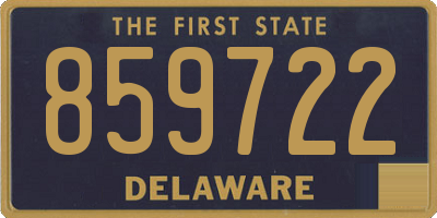 DE license plate 859722