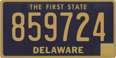 DE license plate 859724
