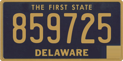 DE license plate 859725