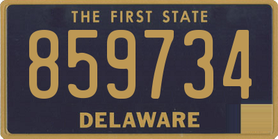 DE license plate 859734