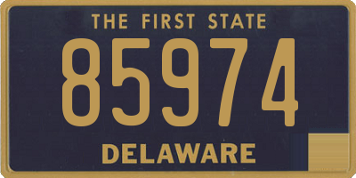 DE license plate 85974