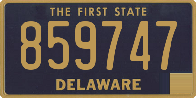 DE license plate 859747