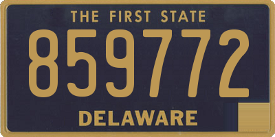 DE license plate 859772