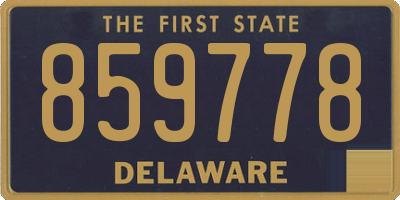 DE license plate 859778