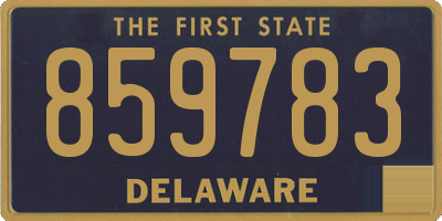 DE license plate 859783