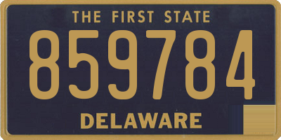DE license plate 859784