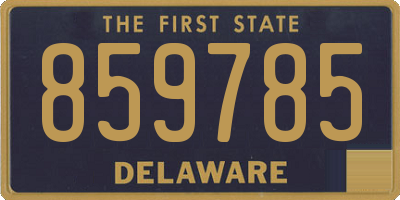 DE license plate 859785