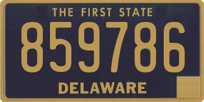 DE license plate 859786
