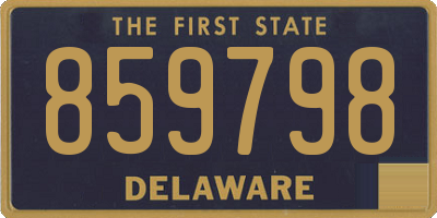 DE license plate 859798