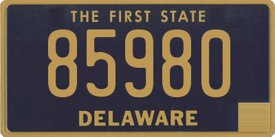 DE license plate 85980