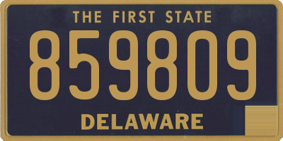 DE license plate 859809